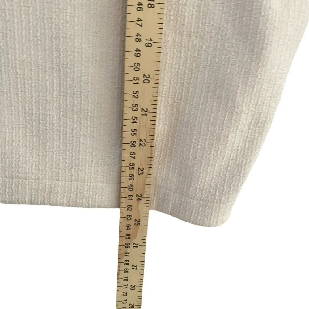 Madewell Women's 4X Plus‎ Size Crepe Square Neck Puff Sleeve Top Cream Read